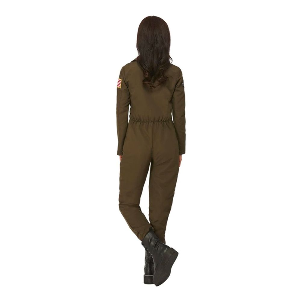 Kvinnlig Top Gun Jumpsuit Maskeraddräkt