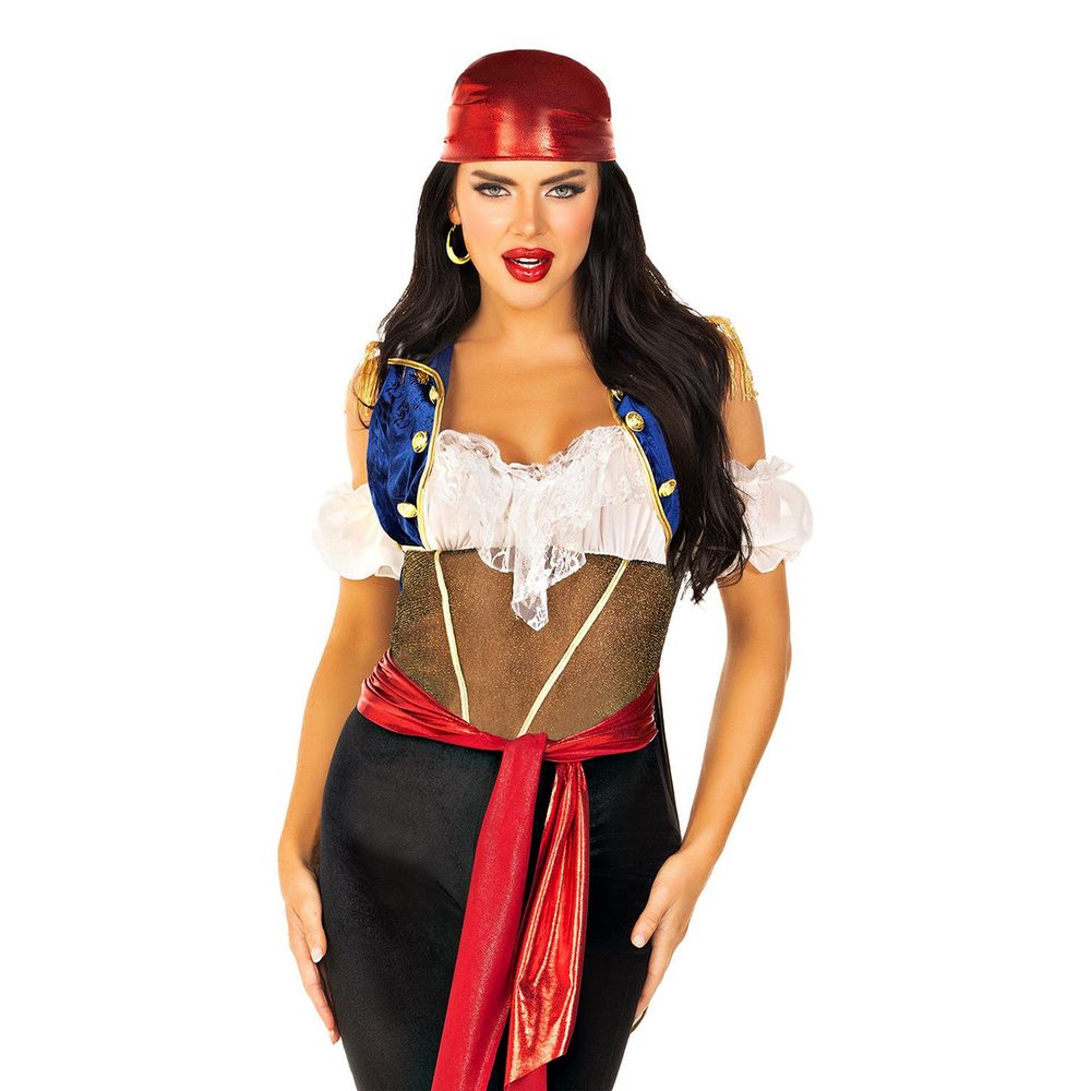 Kvindelig Pirat Deluxe Kostume