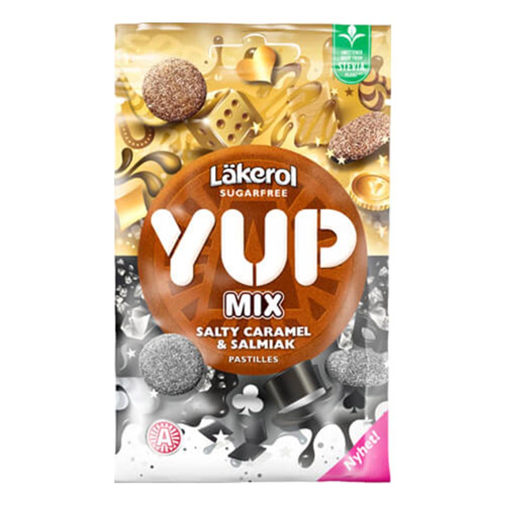 Läkerol Yup Salty Caramel/Salmiakk Storpakning