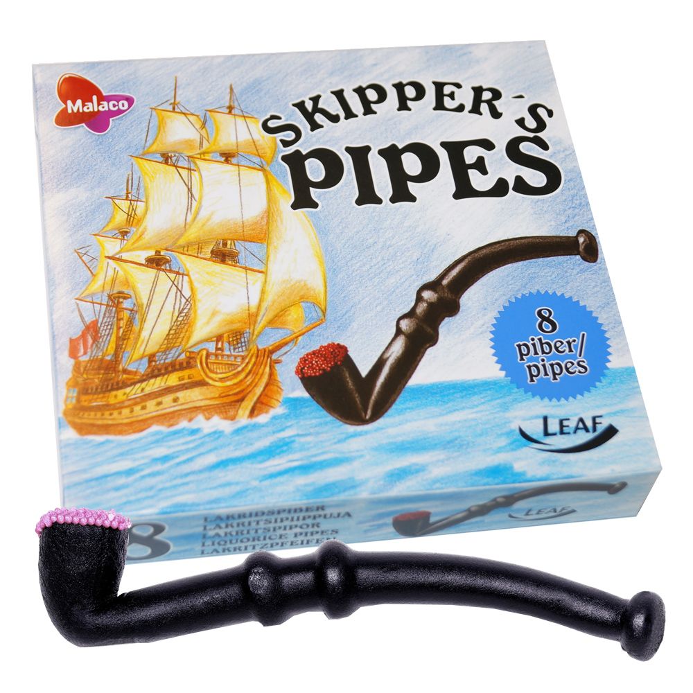 Malaco Skipper's Pipes Lakritsipillit