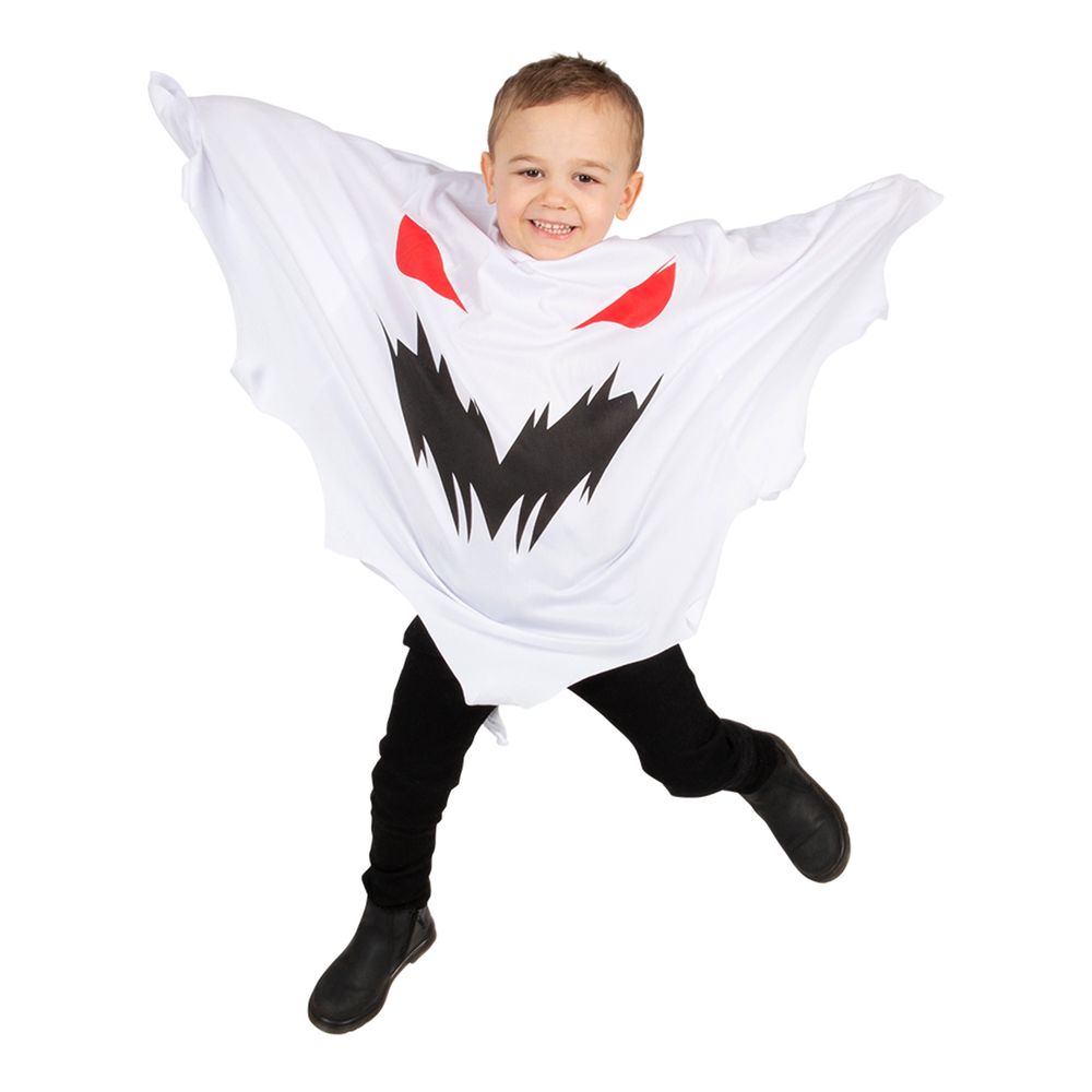 Läskig Spöke Poncho Barn Maskeraddräkt