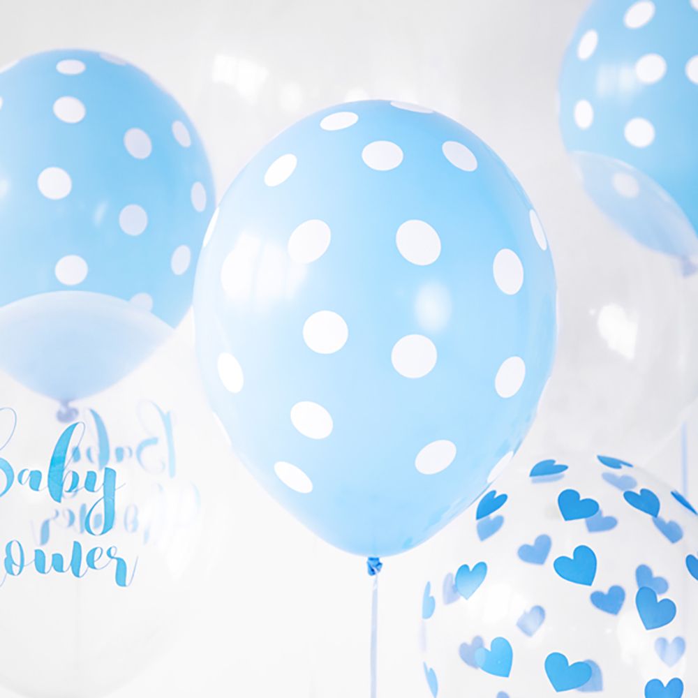 Ballonger Babyblå Dots