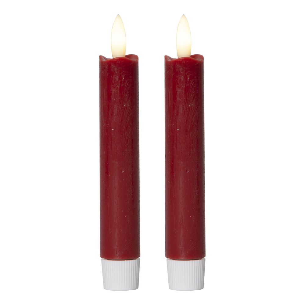 LED Antiklys Korte Rustic Rød