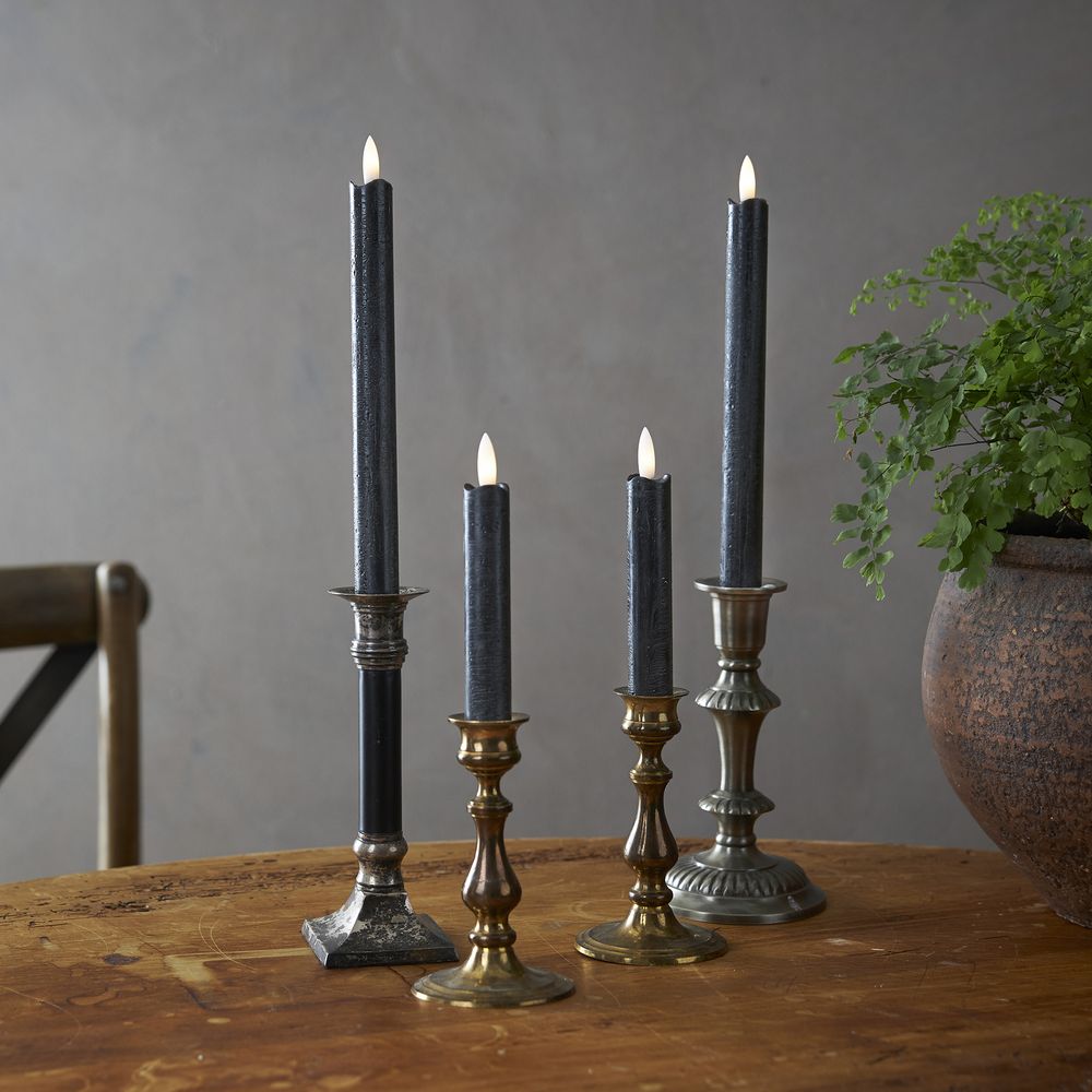 LED Antiklys Lange Rustic Sort