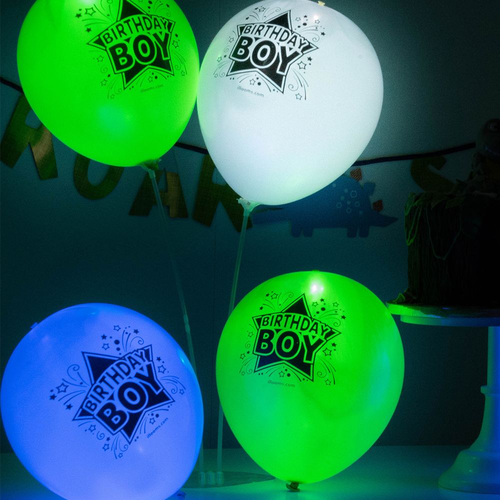 LED-Ilmapallot Birthday Boy