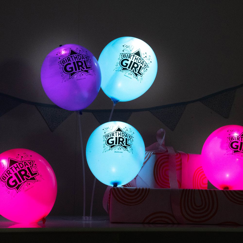 LED-ballonger Birthday Girl
