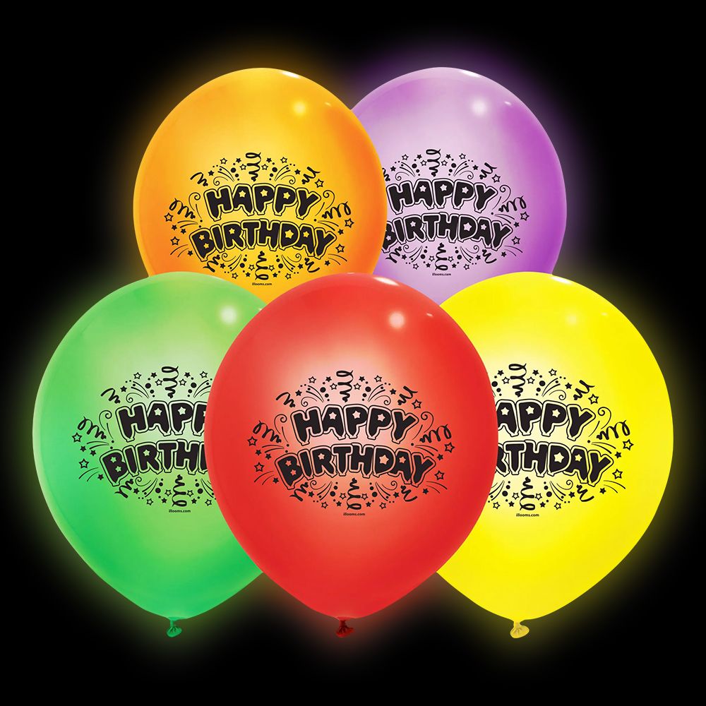 LED-Ballonger Happy Birthday