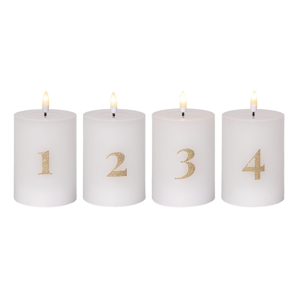 LED Kubbelys Flamme Advent
