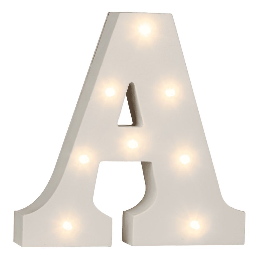 LED-Bokstav i Tre Hvit