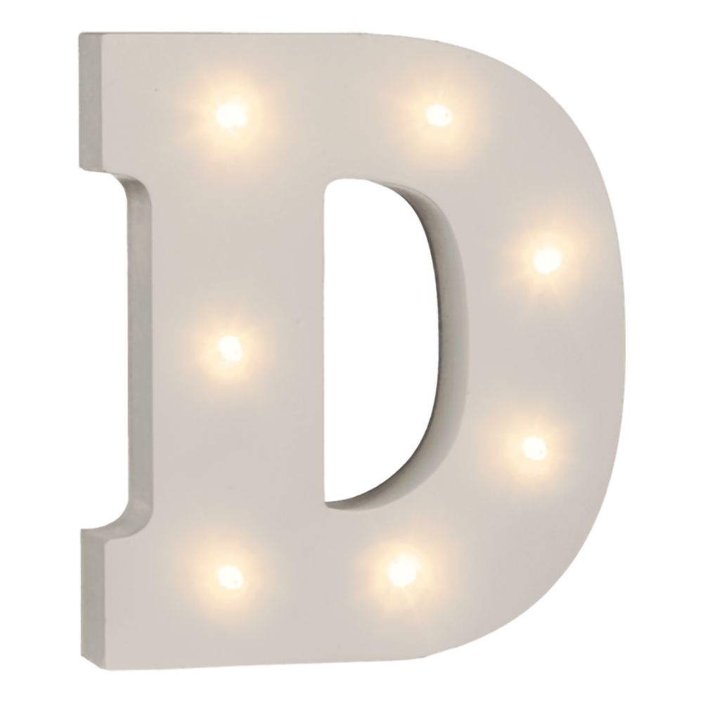 LED-Bokstav i Tre Hvit