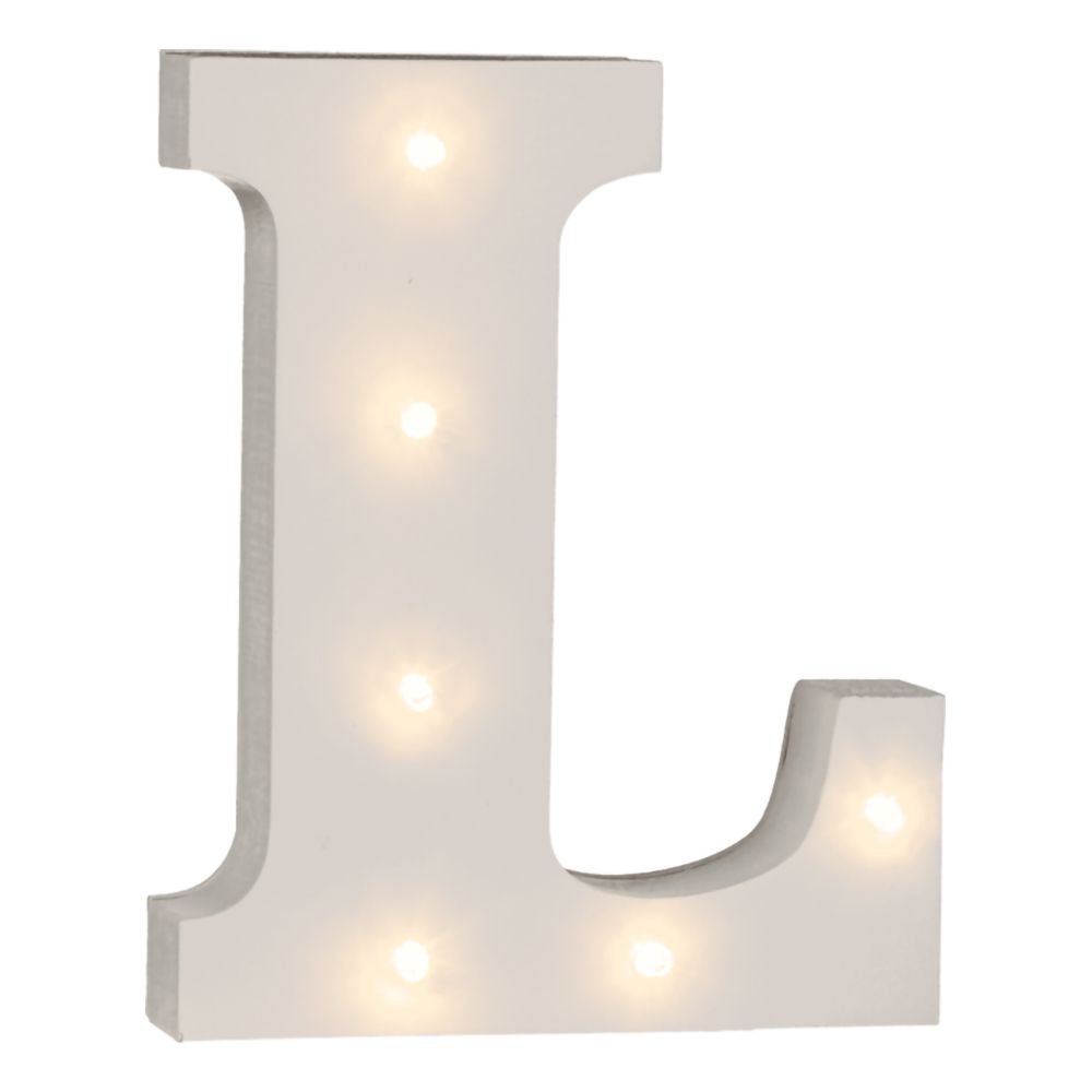 LED-Bokstav i Tre Hvit