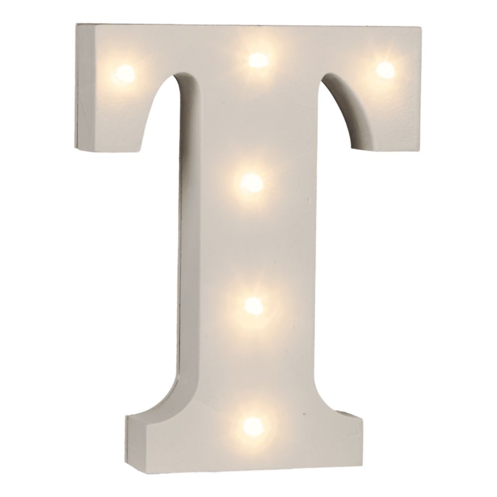 LED-Bokstav i Tre Hvit