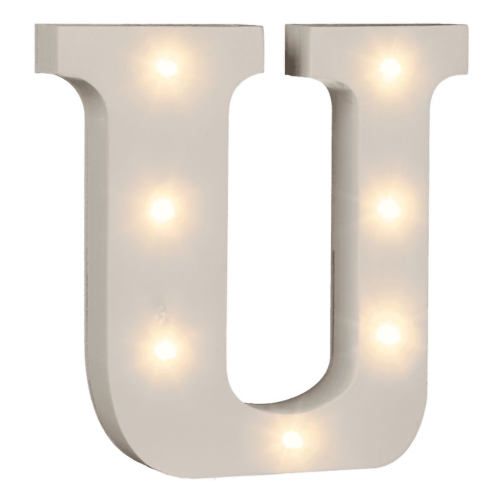 LED-Bokstav i Tre Hvit