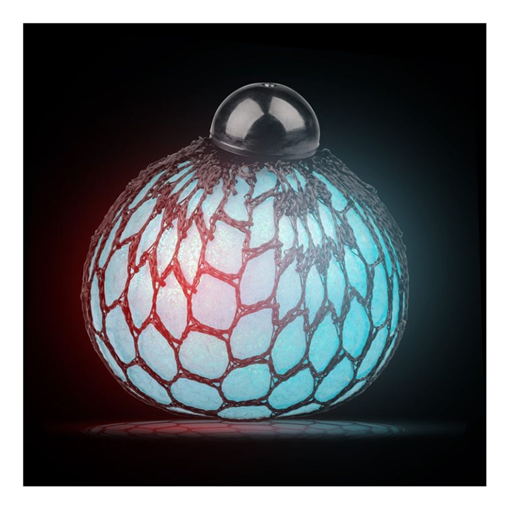 LED Glitter Squishy Mesh Ball