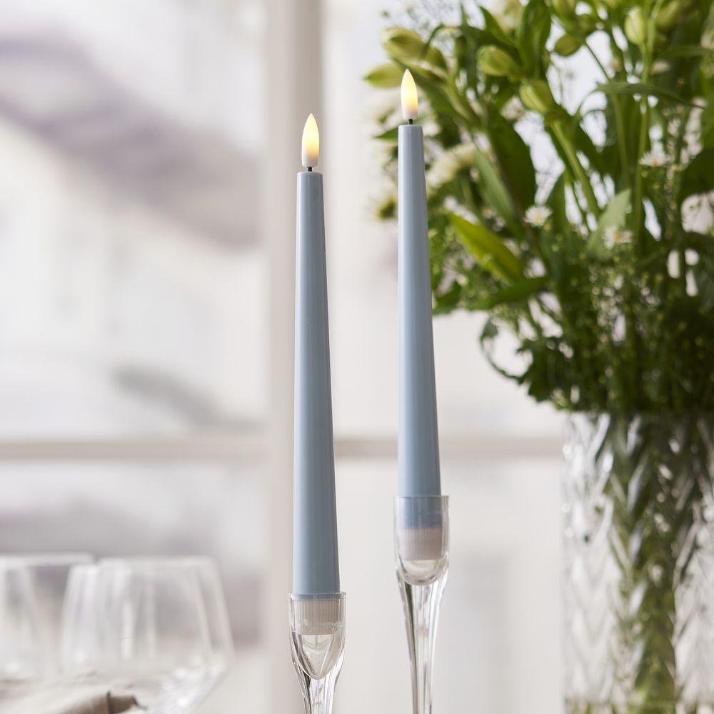 LED Kronelys Blå