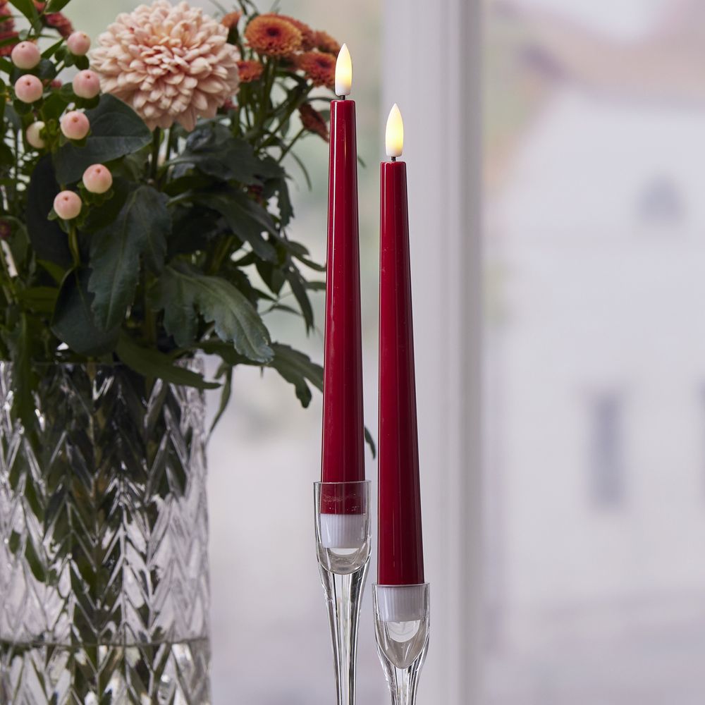 LED Kronelys Røde