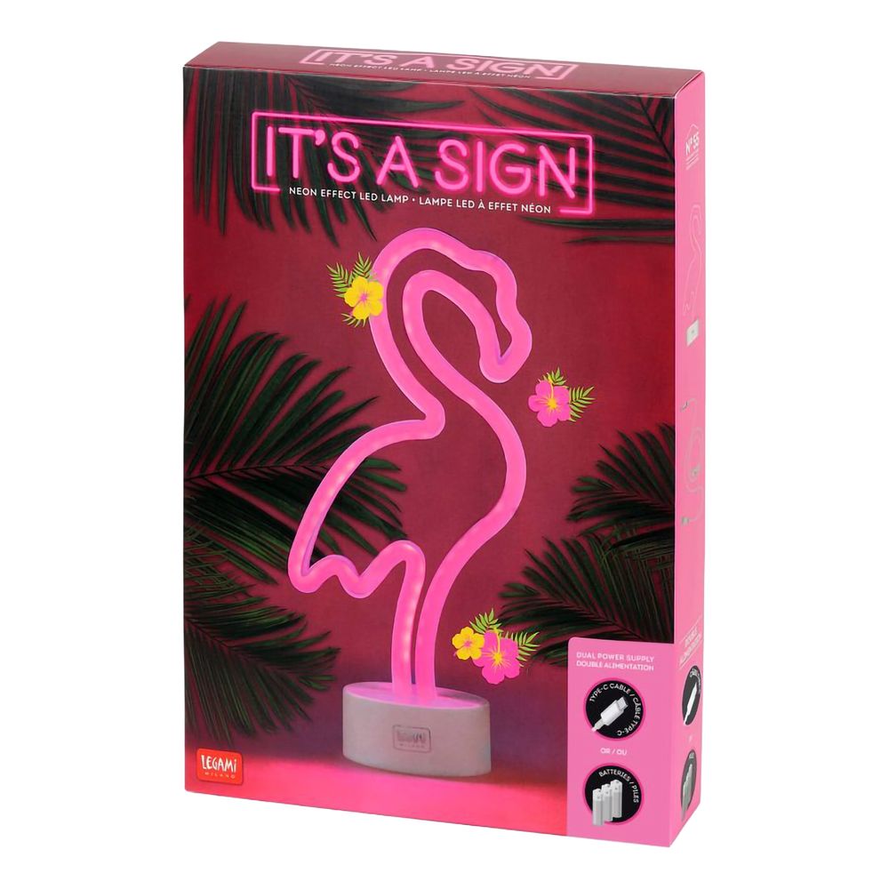 LED-lamppu Flamingo Neon-efektillä