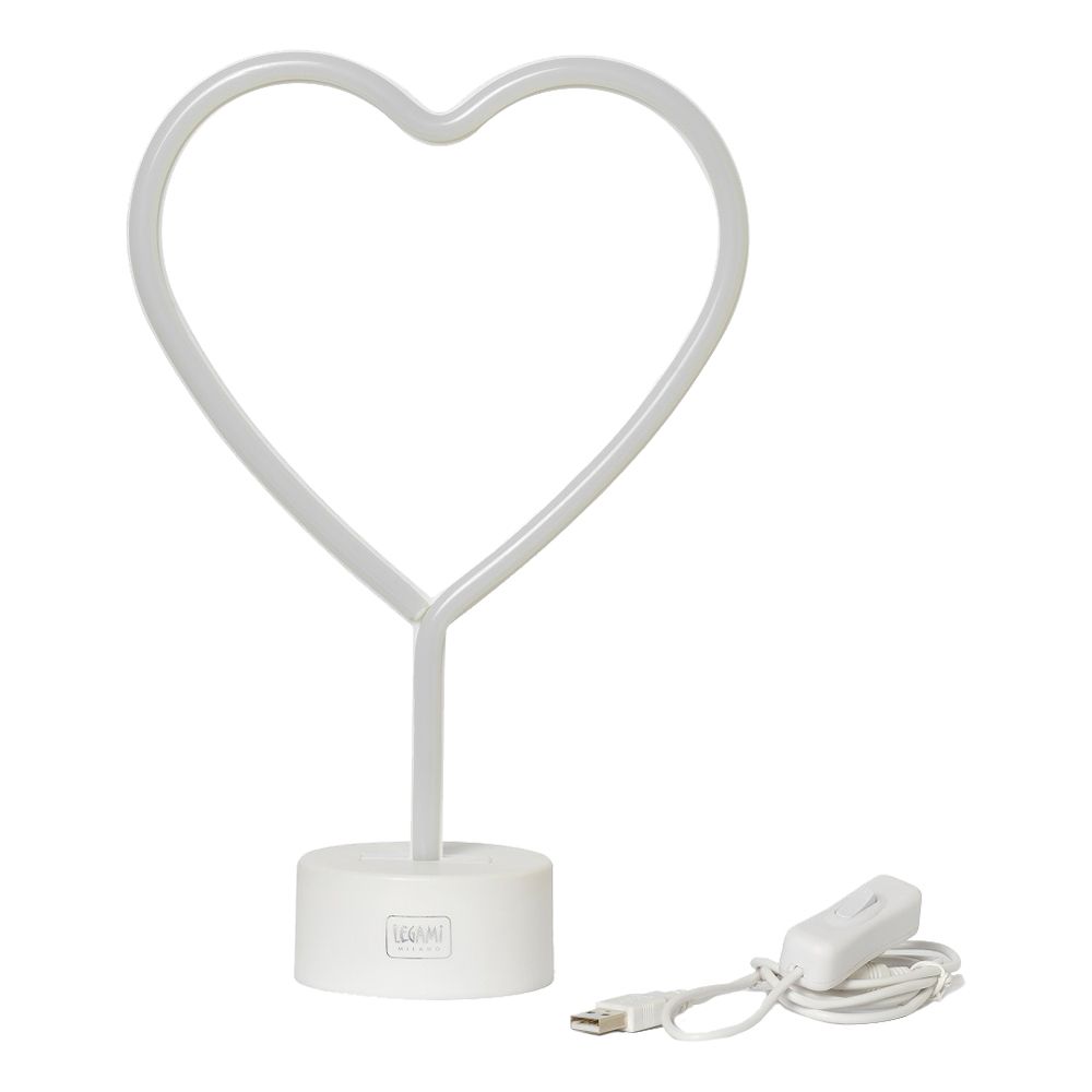 LED-lampe Hjerte med Neoneffekt
