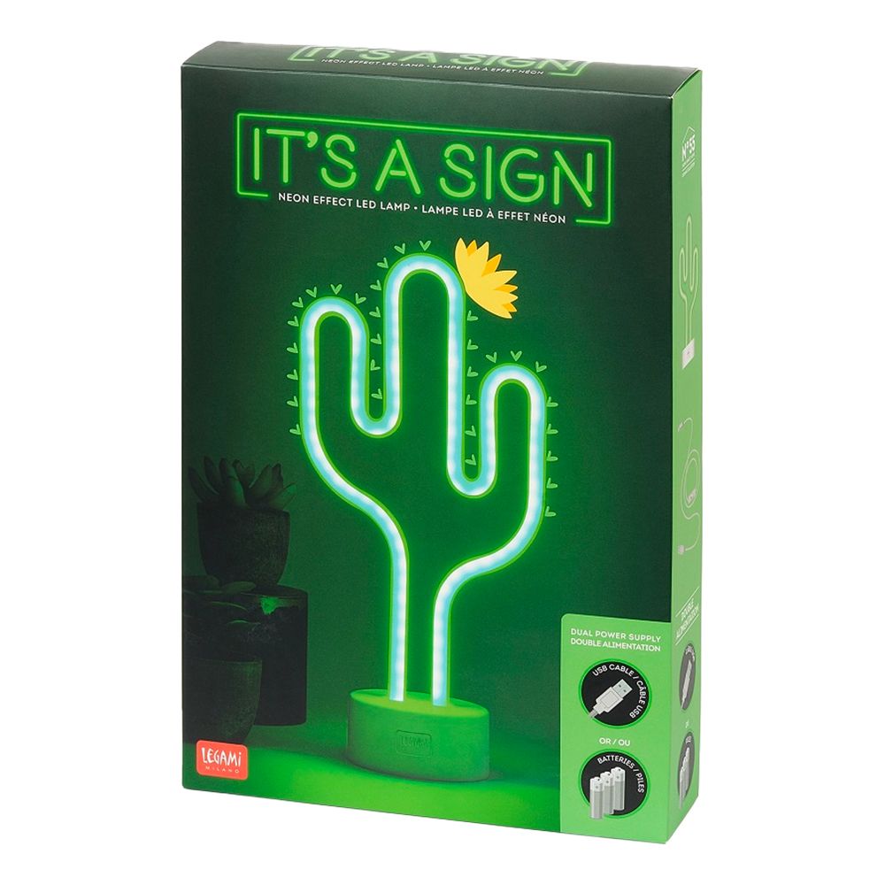 LED-Lampe Kaktus med Neon-effekt