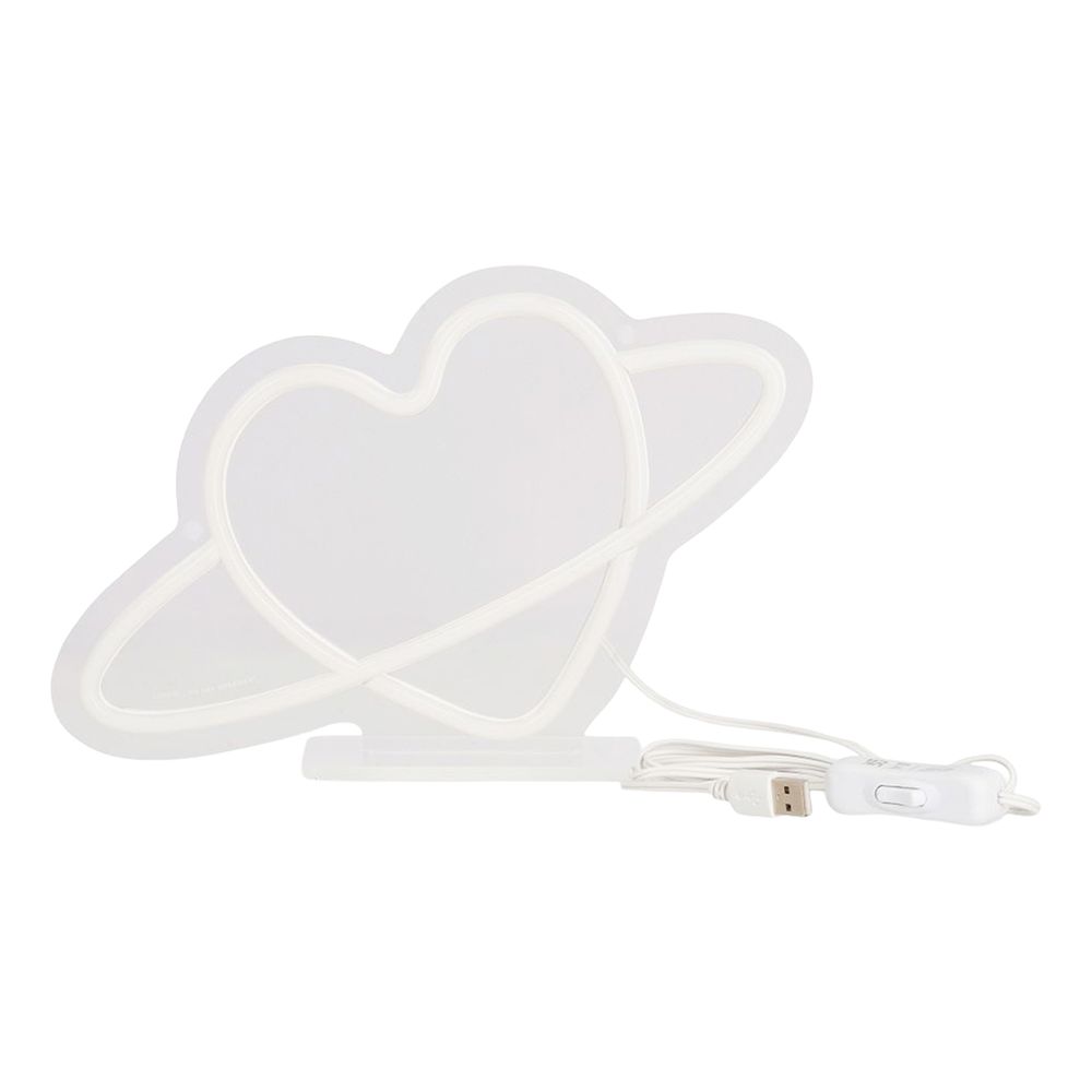 LED-lampe Planet Heart med Neon-effekt