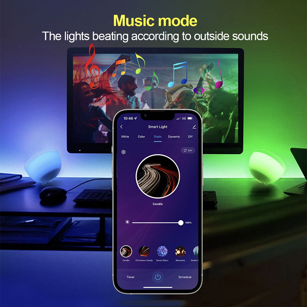 LED-Lampa Rund WiFi
