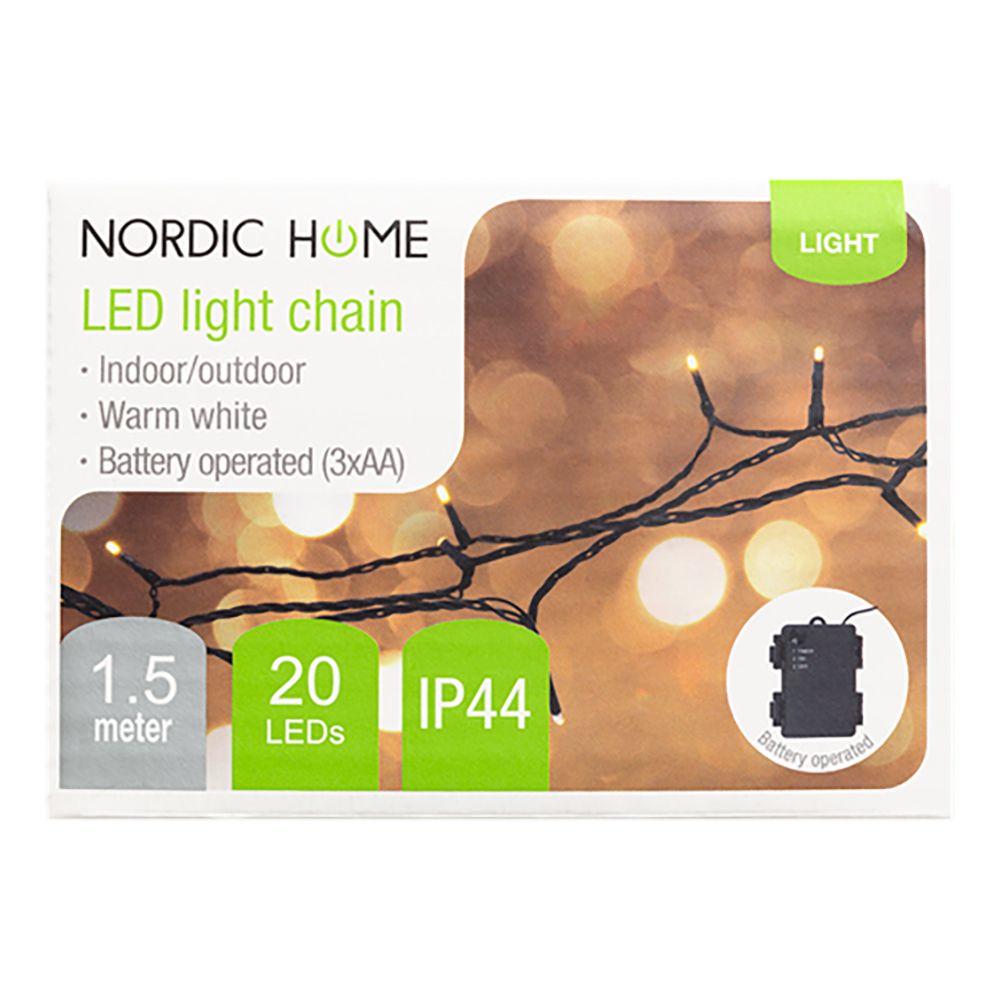 LED Ljusslinga Varmvit Kort