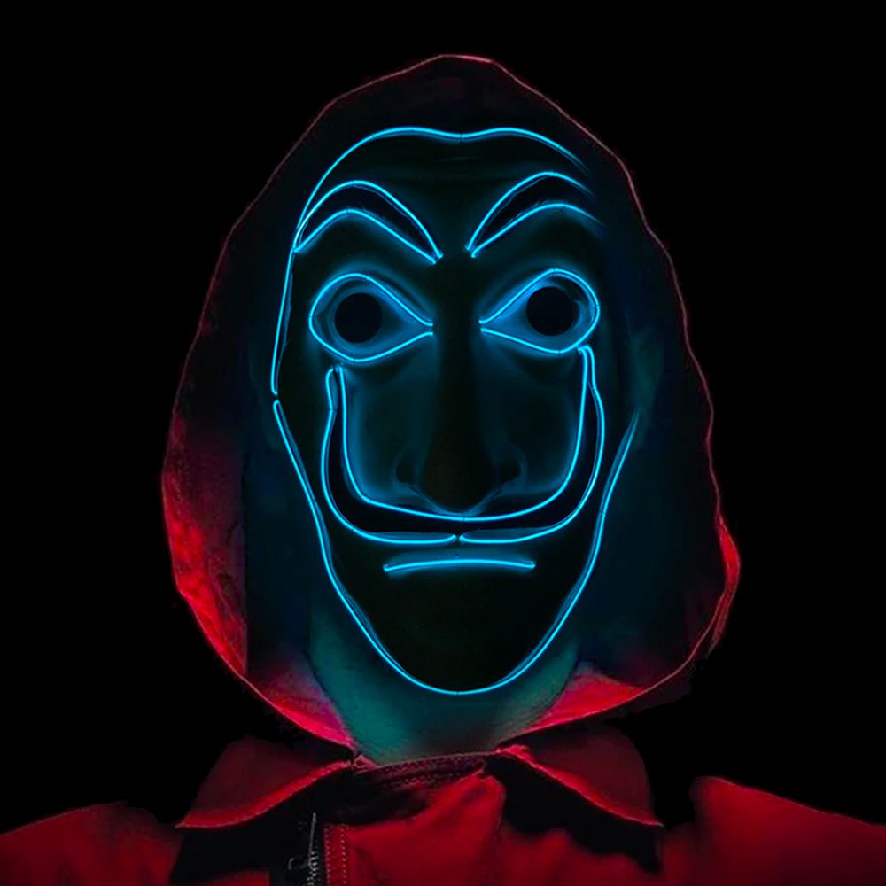 El Wire La Casa de Papel LED Mask