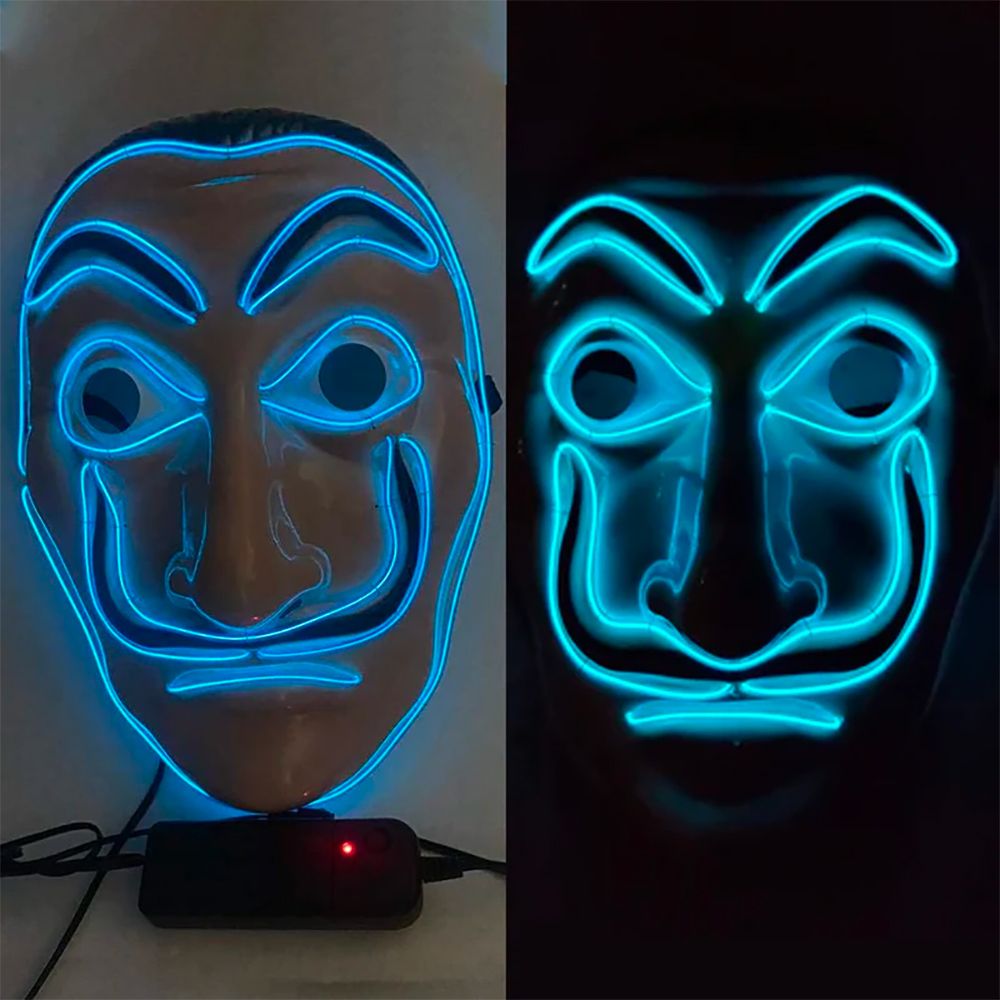 El Wire La Casa de Papel LED Mask