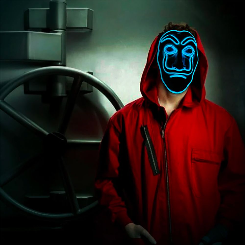 El Wire La Casa de Papel LED Mask