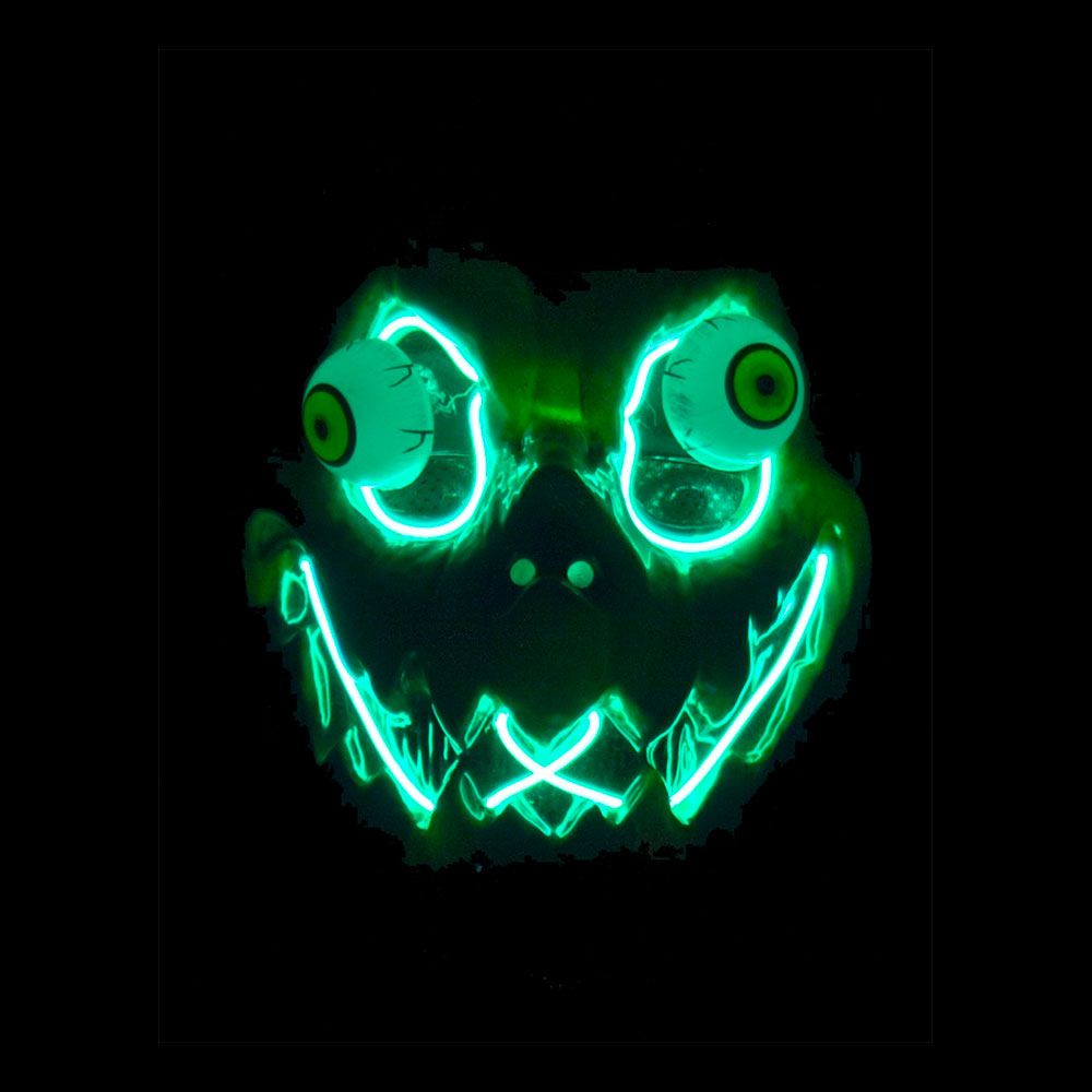 El Wire Maske Skummelt Gresskar
