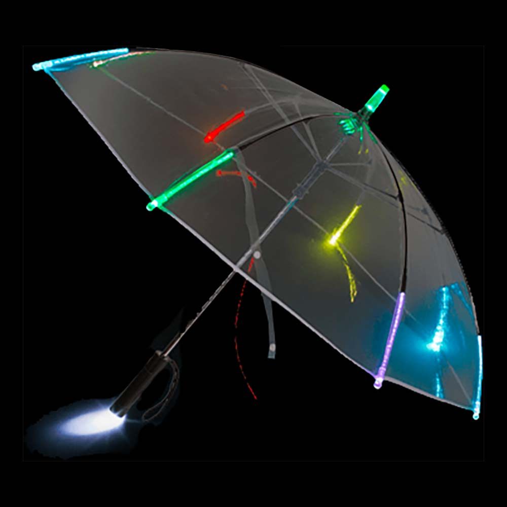 LED Paraply Transparent