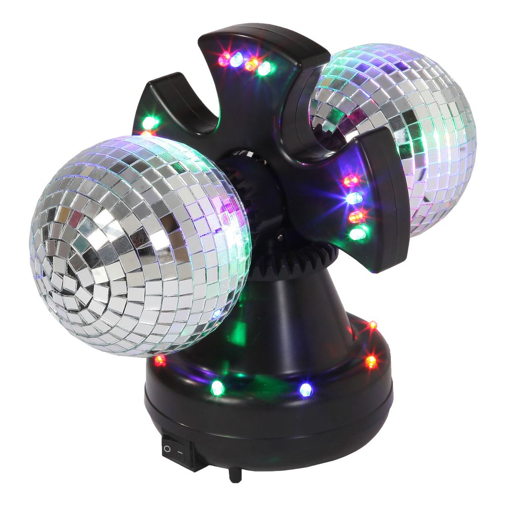 LED Roterende Spejlkugler Duo
