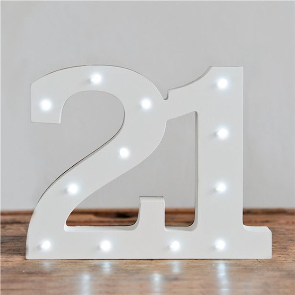 LED Tallampe 21 Hvid