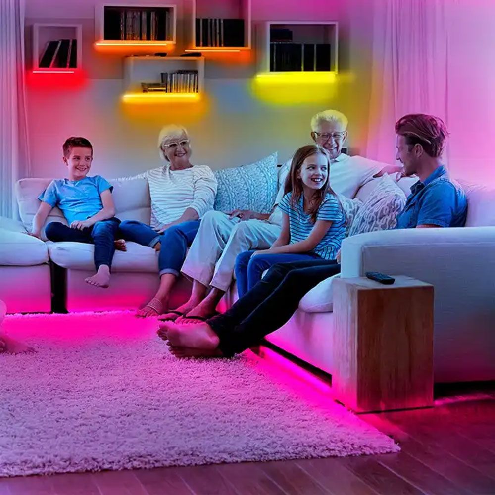 RGB LED Valonauha Kauko-ohjaimella