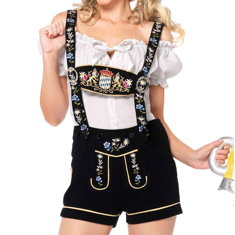 Lederhosen Shorts Dame Deluxe Kostume