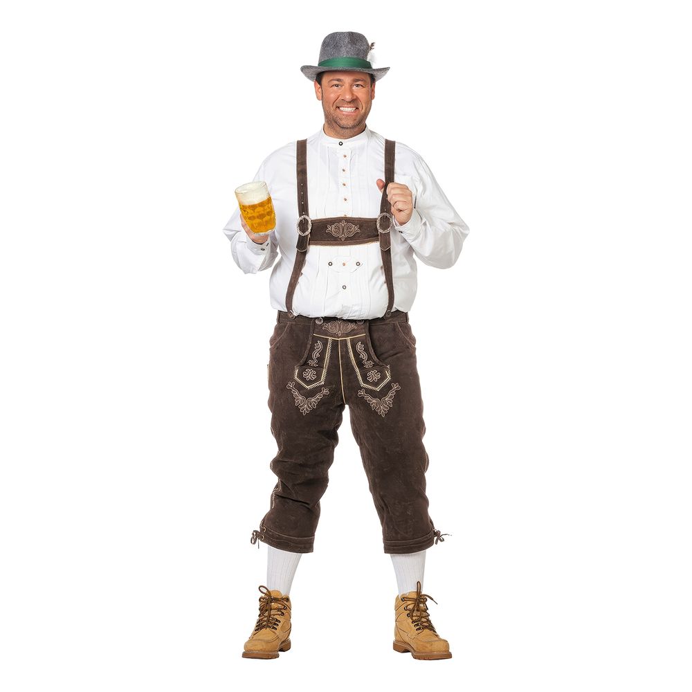 Lederhosen Super Deluxe Tummanruskeat