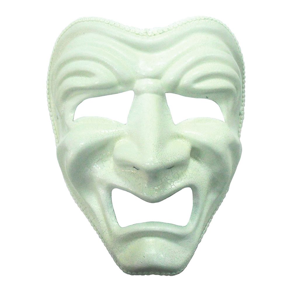 Ledsen Vit Teatermask