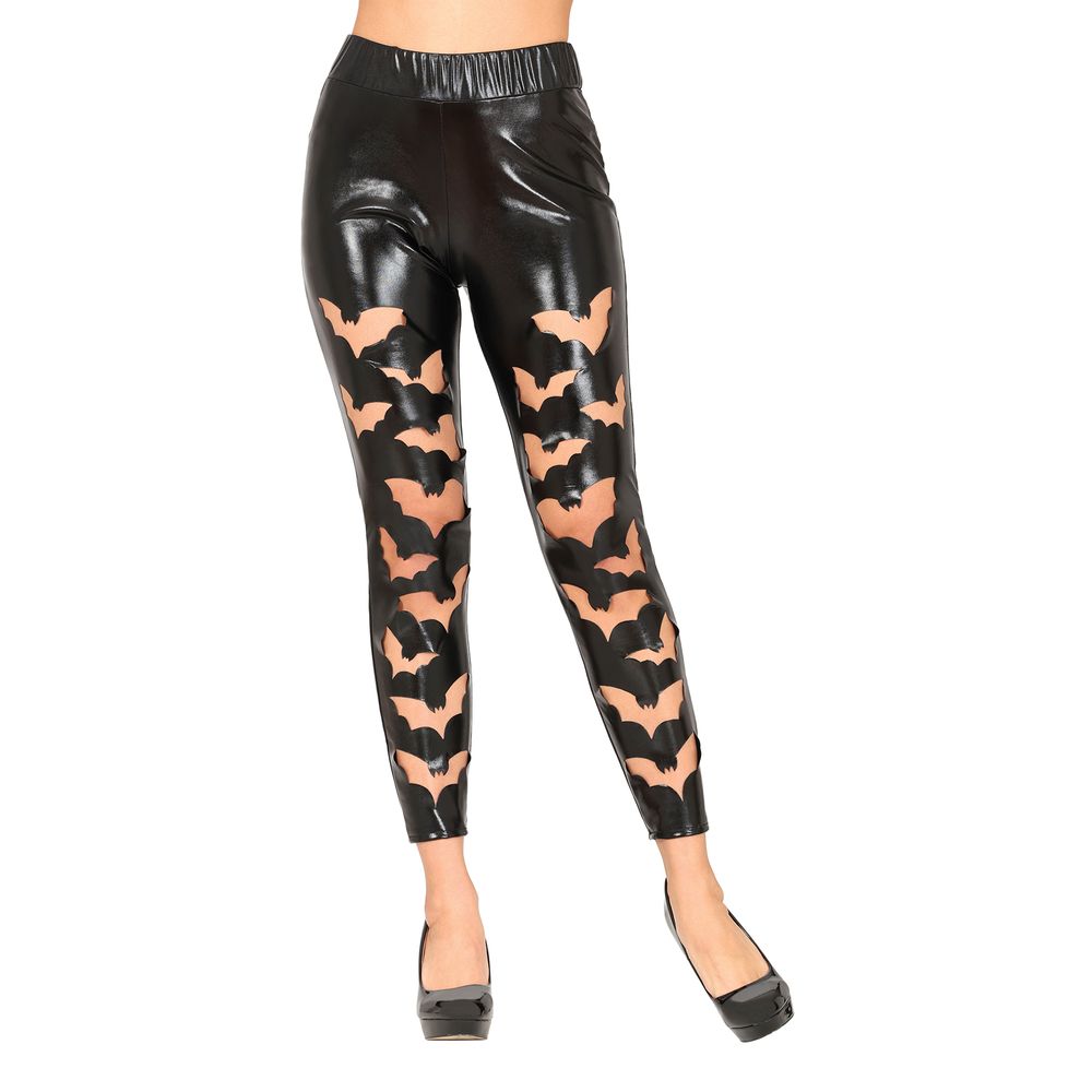 Leggings med flagermusemønster