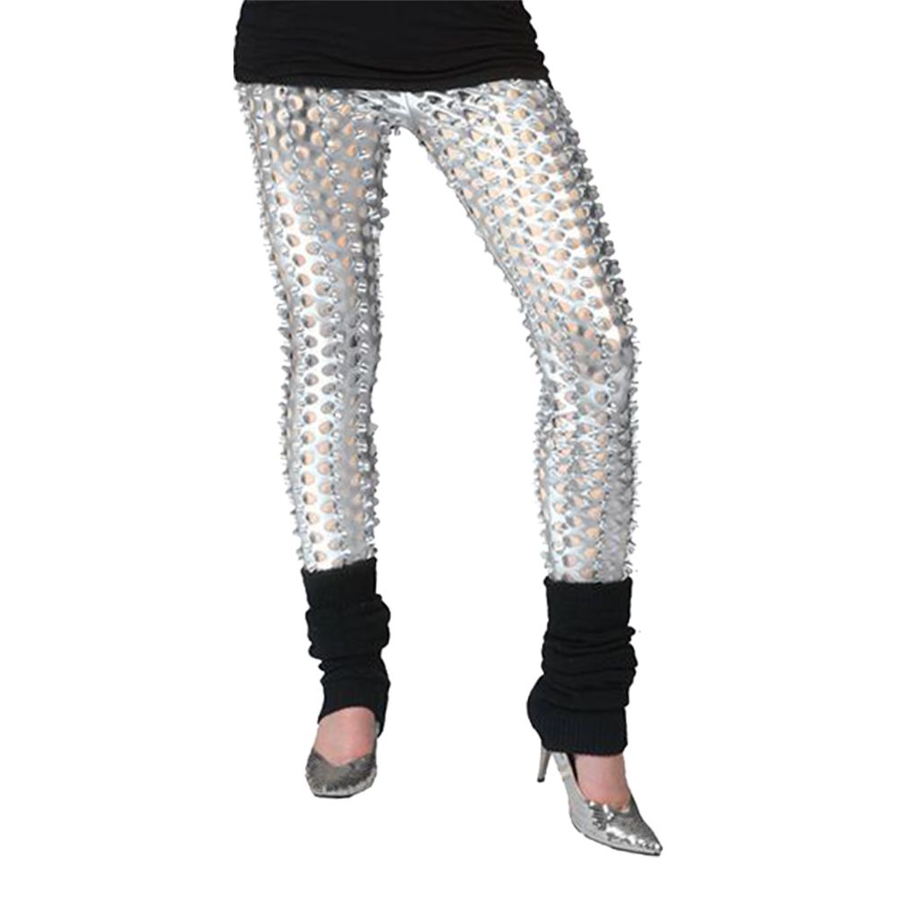 Leggingsit Punk Hopea Metallic