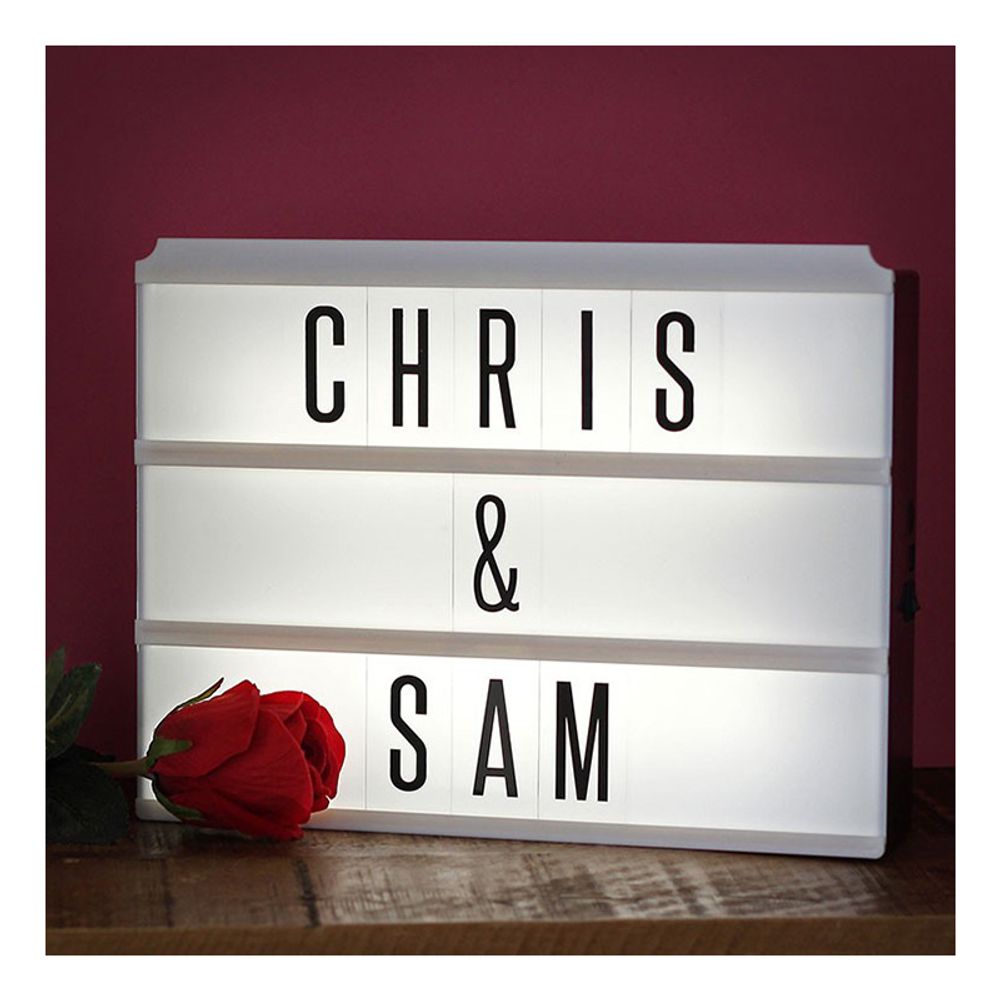 Lightbox Lampa med Text