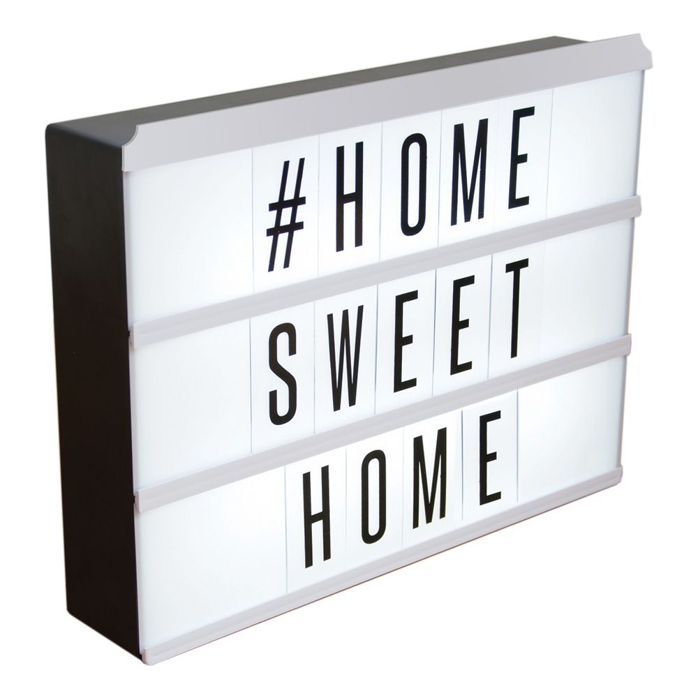 Lightbox Lampa med Text