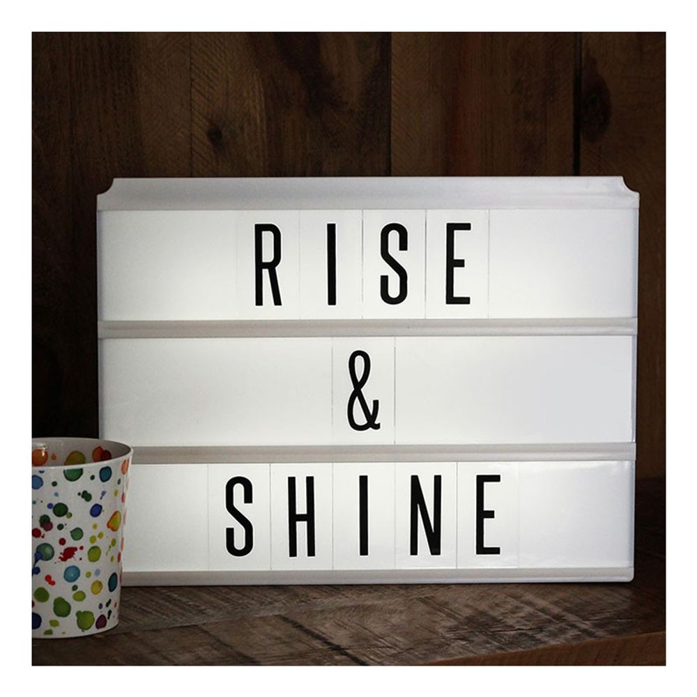Lightbox Lampa med Text