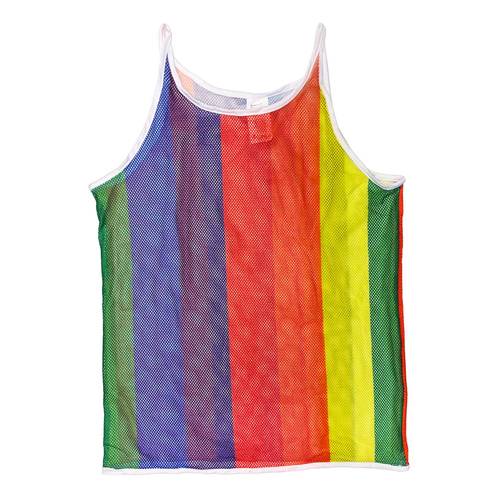 Flerfarvet Mesh Tanktop Herre