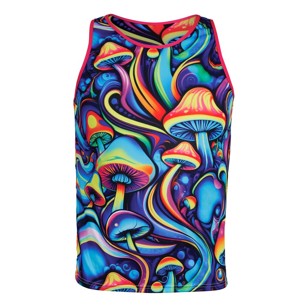 Psychedelic Mushroom tanktop til herrer
