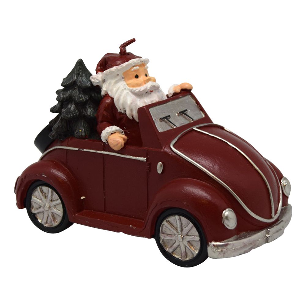 Kynttilä Joulupukki Autossa