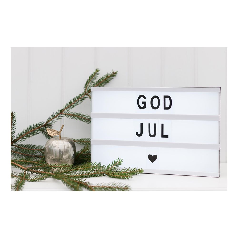 Valotaulu Kirjaimilla