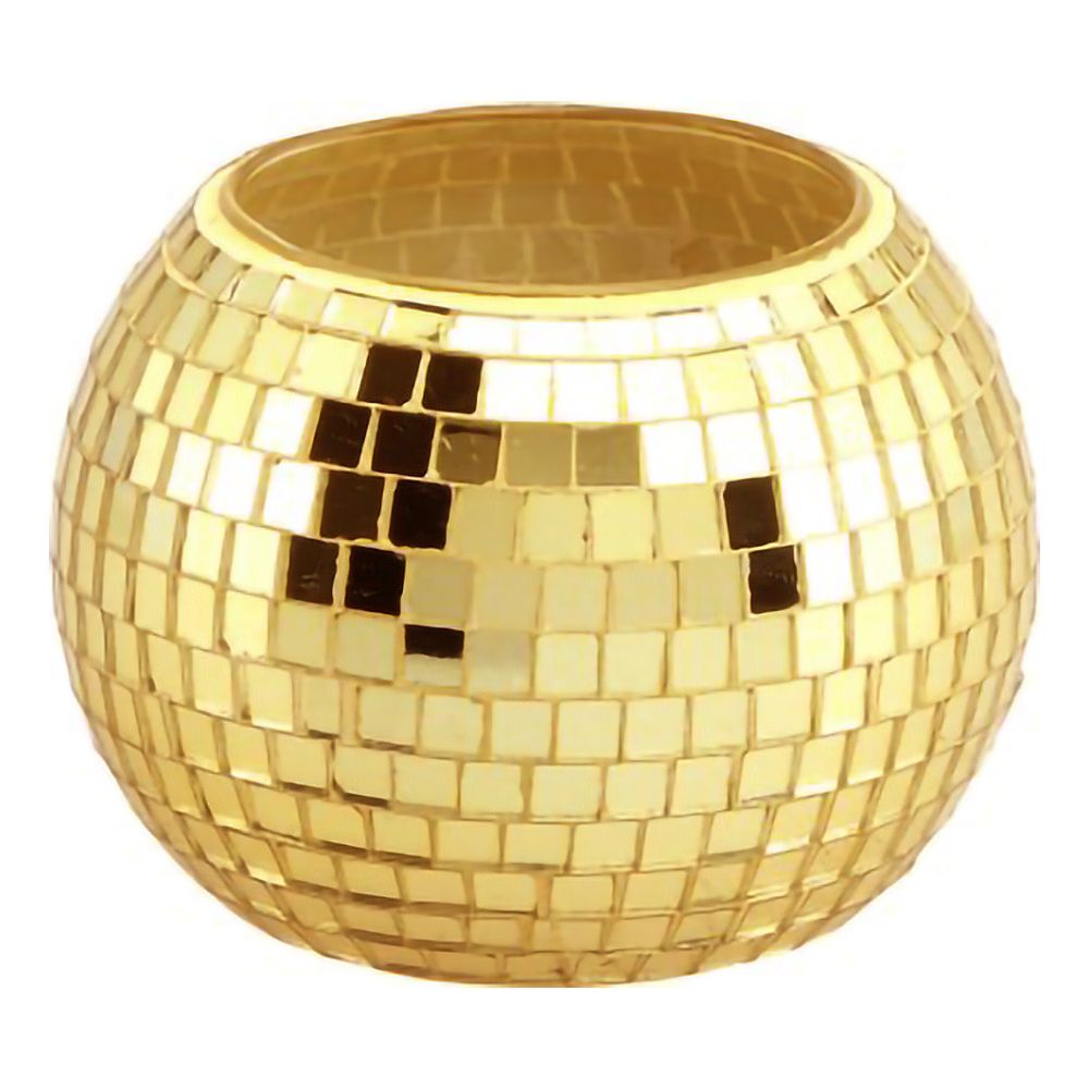 Lasisinen Discopallo Ljuslykta Kulta