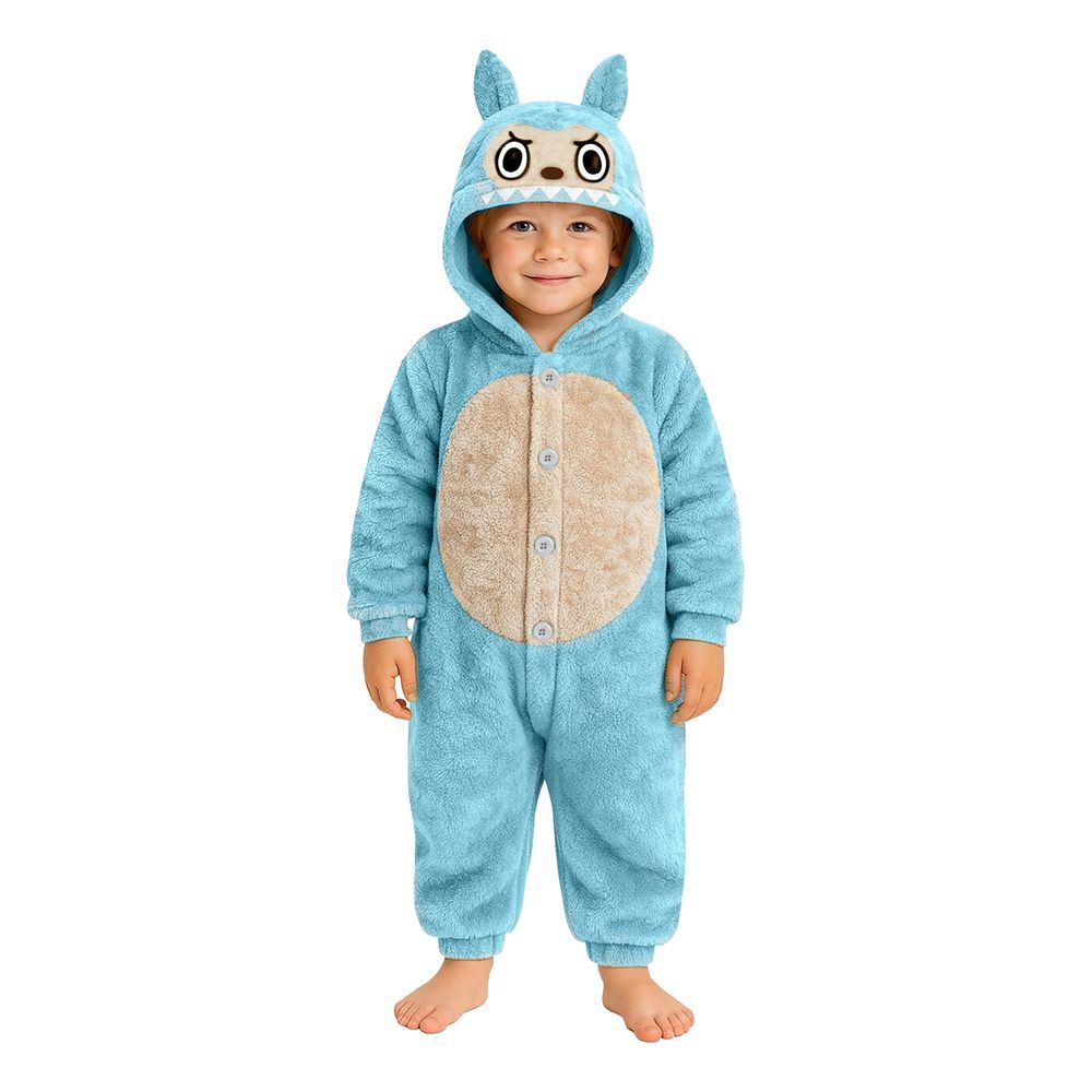 Lulu Monster Blå Onesie Børnekostume