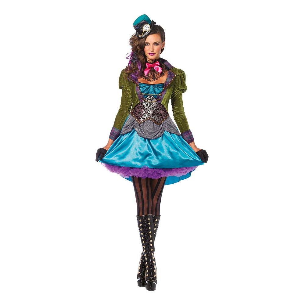 Mad Hatter Dame Deluxe Kostyme