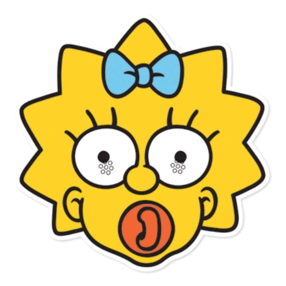 Maggie Simpson Pappmaske